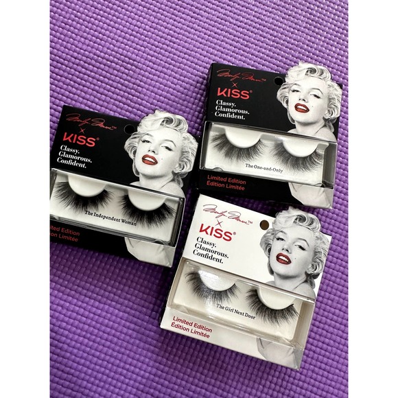 Set of 3 Marilyn Monroe x KISS Limited Edition Lashes NEW - Picture 1 of 4